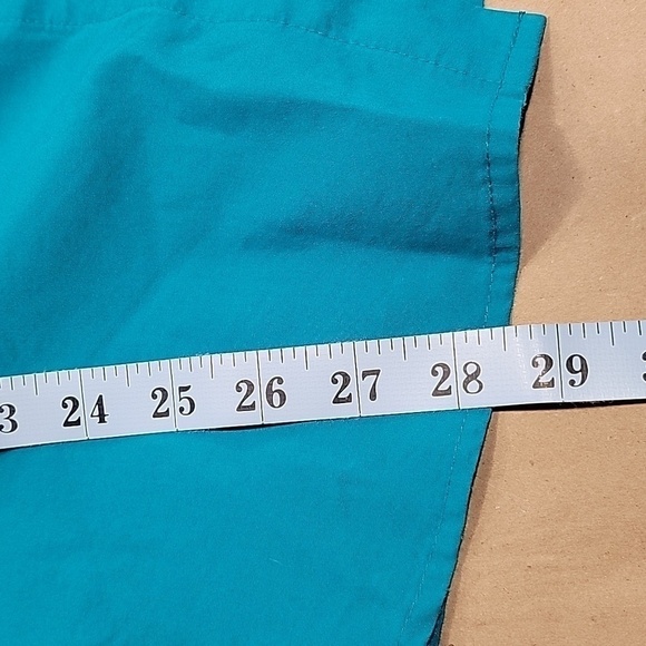 Worthington Woman Size 3X, Bright Teal Blue Button Down Shirt - Picture 6 of 8